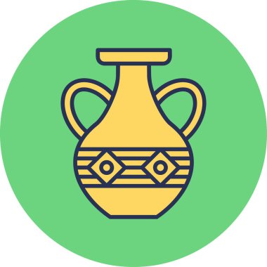 Vazo. Web simgesi basit illüstrasyon