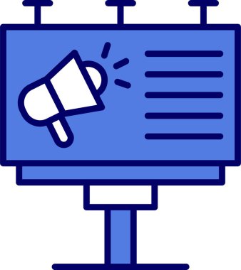 reklam panosu simgesi, vektör illüstrasyonu basit tasarım