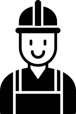 İşçi. Web simgesi basit illüstrasyon 