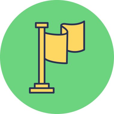 Bayrak. Web simgesi basit illüstrasyon
