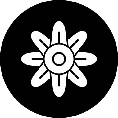 Lily çiçek vektör illüstrasyon simgesi