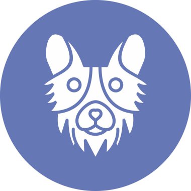 Corgi köpek simgesi vektör illüstrasyonu
