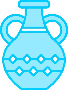 Vazo. Web simgesi basit illüstrasyon