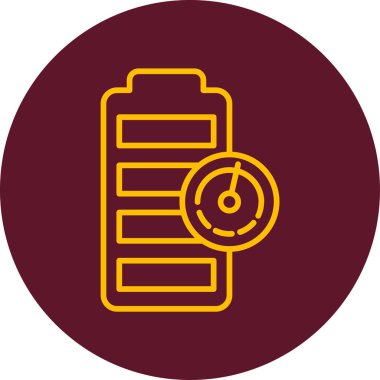 Batarya ikonu vektör illüstrasyonunu çalıştır