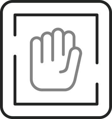 Dur tabelası. Web simgesi basit illüstrasyon