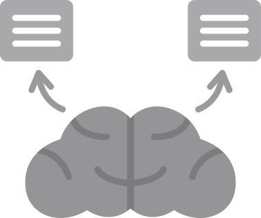 Doğal Dil İşlemi. Web simgesi basit illüstrasyon