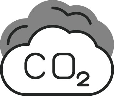 Karbondioksit. Web simgesi basit illüstrasyon