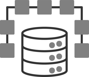 Yapılandırılmış veri simgesinin modern vektör illüstrasyonu