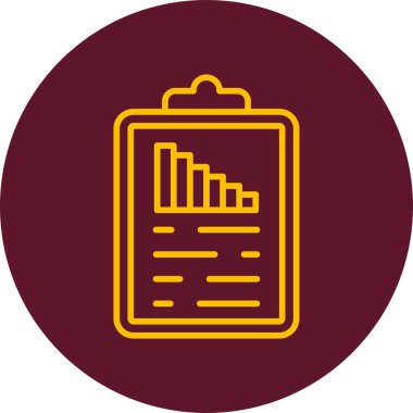 Panodaki tıbbi raporun kavramsal basit doğrusal resmi 