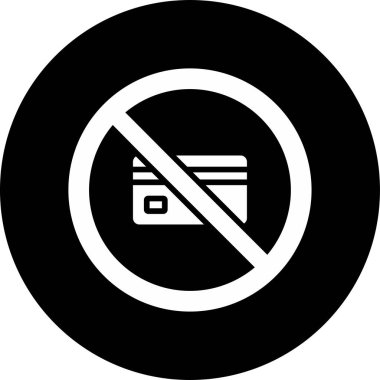 Kredi kartı simgesi vektör çizimi yok