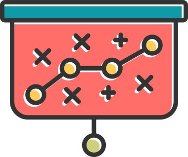 Strateji iş simgesi, vektör illüstrasyonu