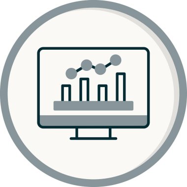 Analizler. Web simgesi basit illüstrasyon