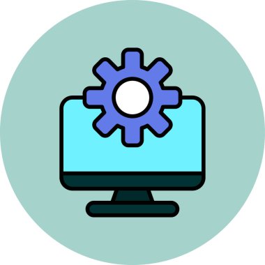 Basit Bilgisayar vektör illüstrasyonu