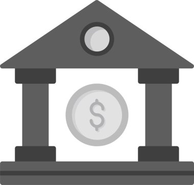Banka web simgesi basit illüstrasyon 