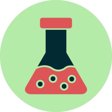 Kimyasal matara simgesi, vektör çizimi basit tasarım