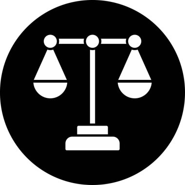 Hukuk. Web simgesi basit illüstrasyon