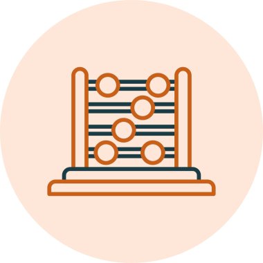 Abaküs. Web simgesi basit illüstrasyon 