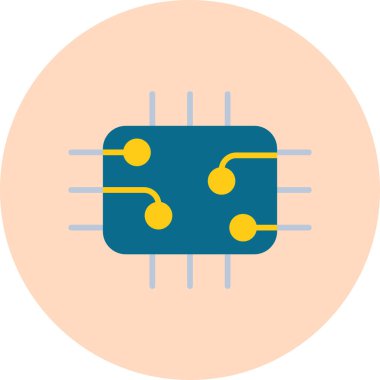 Çip simgesi vektör illüstrasyon tasarımı
