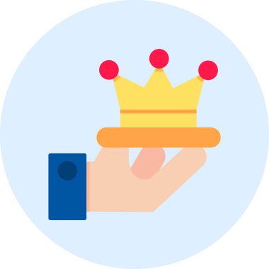 Taç ikonlu birinci sınıf sembol. vektör illüstrasyonu  