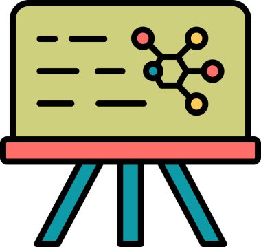 sunum simgesi, vektör illüstrasyonu basit tasarım