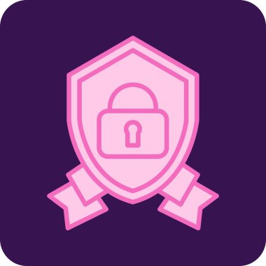 Koruma. Web simgesi basit illüstrasyon