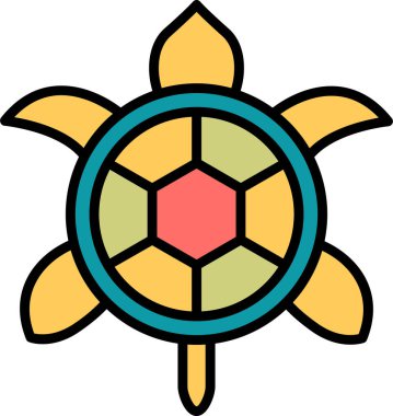 Kaplumbağa. Web simgesi basit illüstrasyon