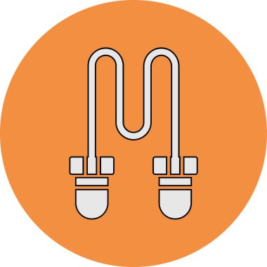 İp sporu ikonunu atlıyorum. Vektör illüstrasyonu