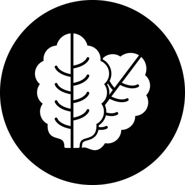 Marul simge vektör illüstrasyonunu bırakır