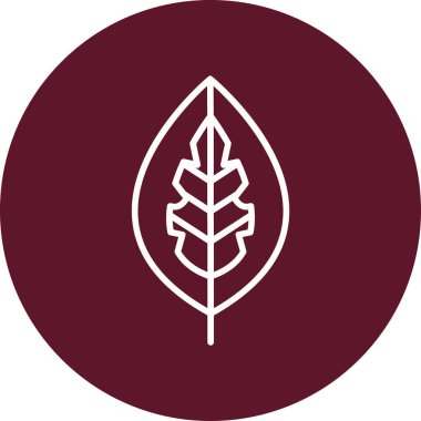 Yaprak. Web simgesi basit illüstrasyon