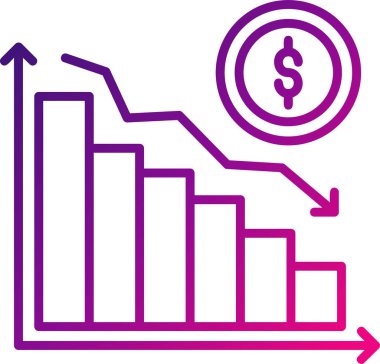 Grafik ve grafik vektör illüstrasyon tasarımı ile iflas