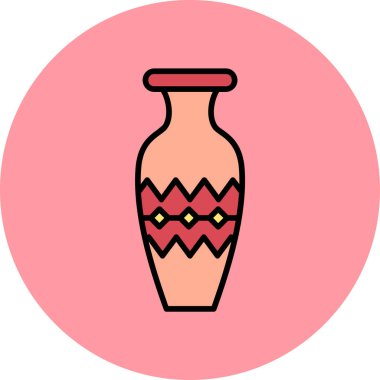 Vazo. Web simgesi basit illüstrasyon