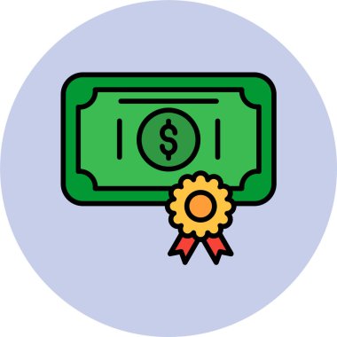 Sertifika simgesi, vektör illüstrasyonu basit tasarım