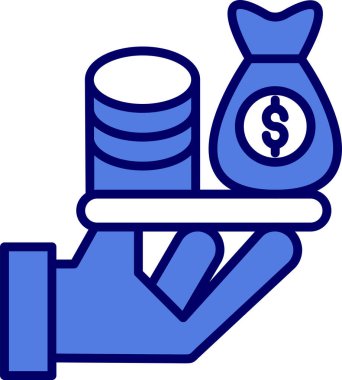 Kârlı bar tablosu vektör simgesi. 