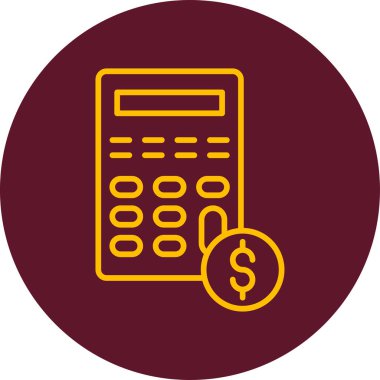 Calculator icon, vector illustration simple design
