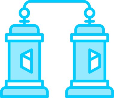 Işınlanma. Web simgesi basit illüstrasyon