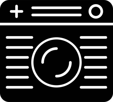 Kamera. Web simgesi basit tasarım 