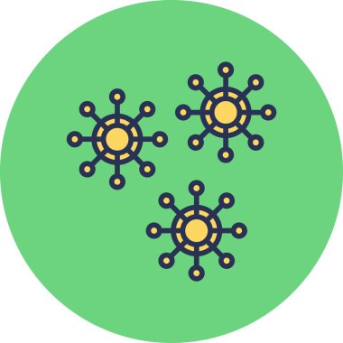 Bakteriler. Web simgesi basit illüstrasyon 