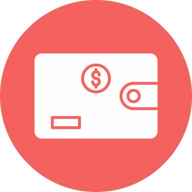 Wallet icon, vector illustration simple design