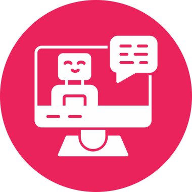 robot. Web simgesi basit illüstrasyon 