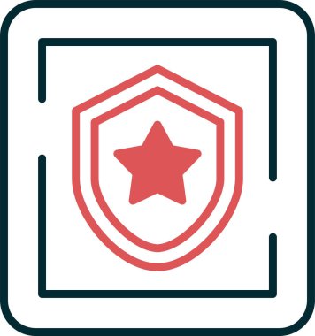 Polis İstasyonu Simgesi vektör illüstrasyonu