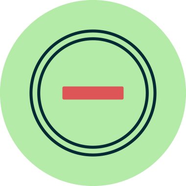 Eksi işareti simge vektör çizim