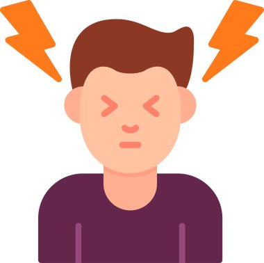 Anksiyete web simgesi vektör illüstrasyonu