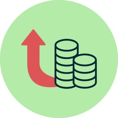 Enflasyon. Web simgesi basit illüstrasyon
