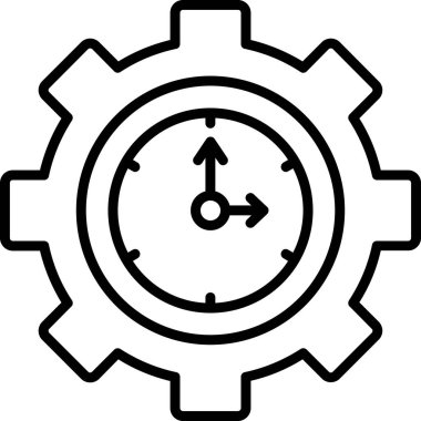 Zaman yönetimi simgesi vektör illüstrasyonu