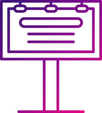 reklam panosu simgesi, vektör illüstrasyonu basit tasarım