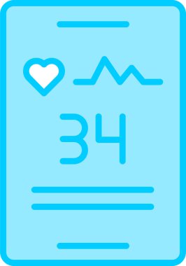 Akıllı telefon simgesinin basit tasarımı, vektör biçimi illüstrasyonu