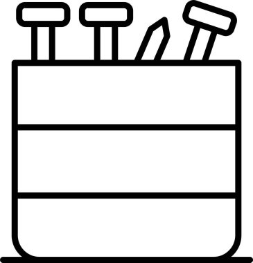 Beyaz Arkaplanda Yapılandırma Çivileri Simgesi İzole Edildi 