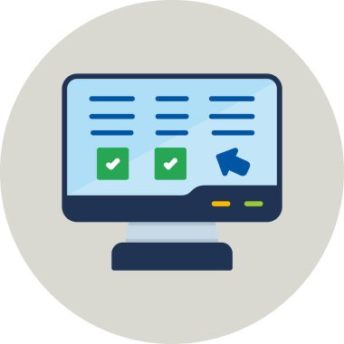 Çevrimiçi Ders modern simgesinin vektör illüstrasyonu