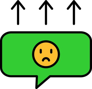 Üzüntü web simgesi vektör illüstrasyonu