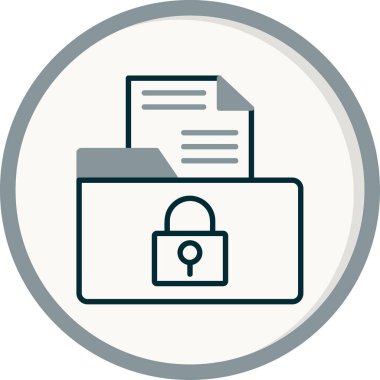 Basit Gizli simge vektör illüstrasyonu